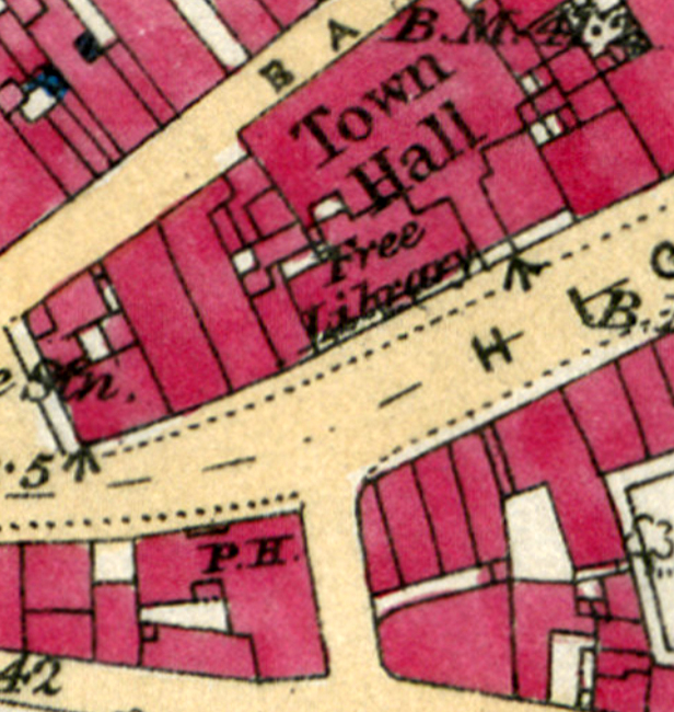 The plague site on the 1887 OS map. 