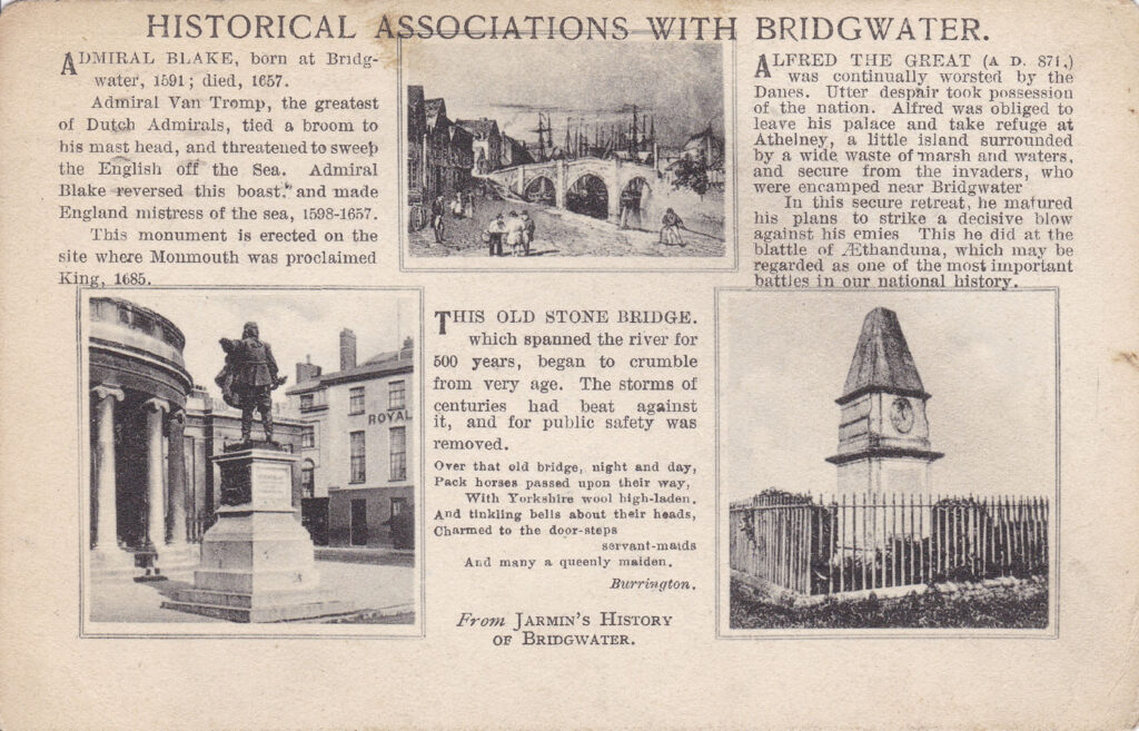 Jarman's History of Bridgwater Postcard