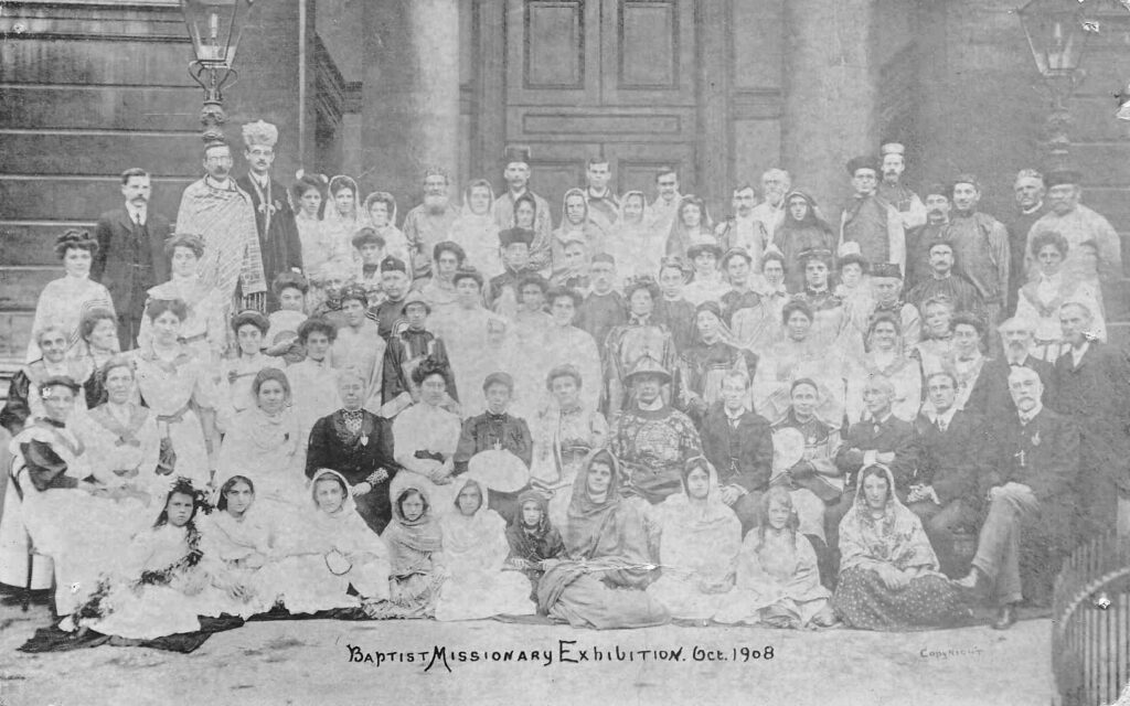 Postcard of the Baptist Missionary Exhibition of October 1908.